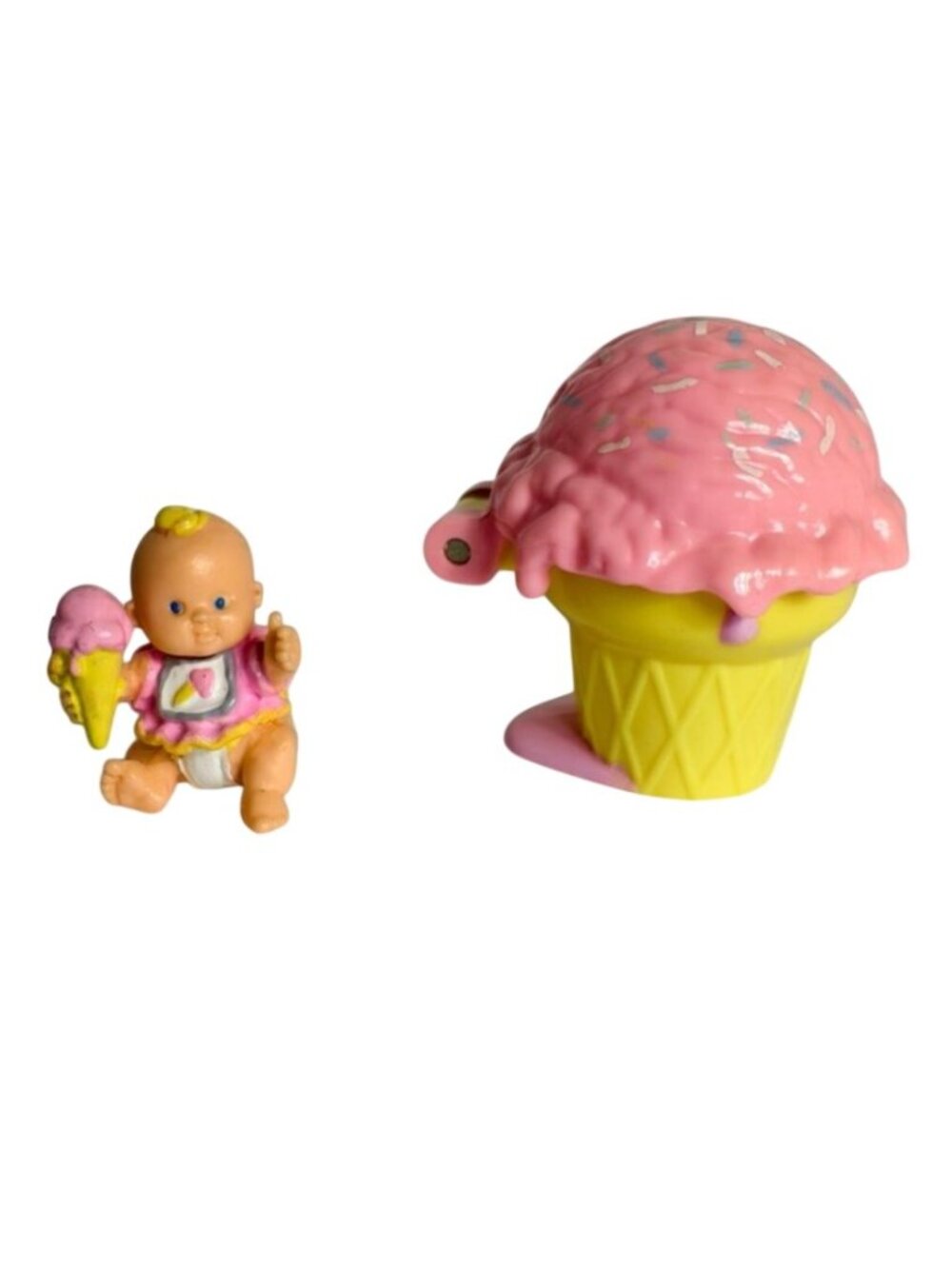 Vtg Mimi and the Goo Goos Baby Rose and Her Ice Cream Compact Mini Collectible